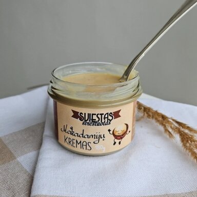 Makadamijų kremas, SVIESTAS SVIESTUOTAS,180 g