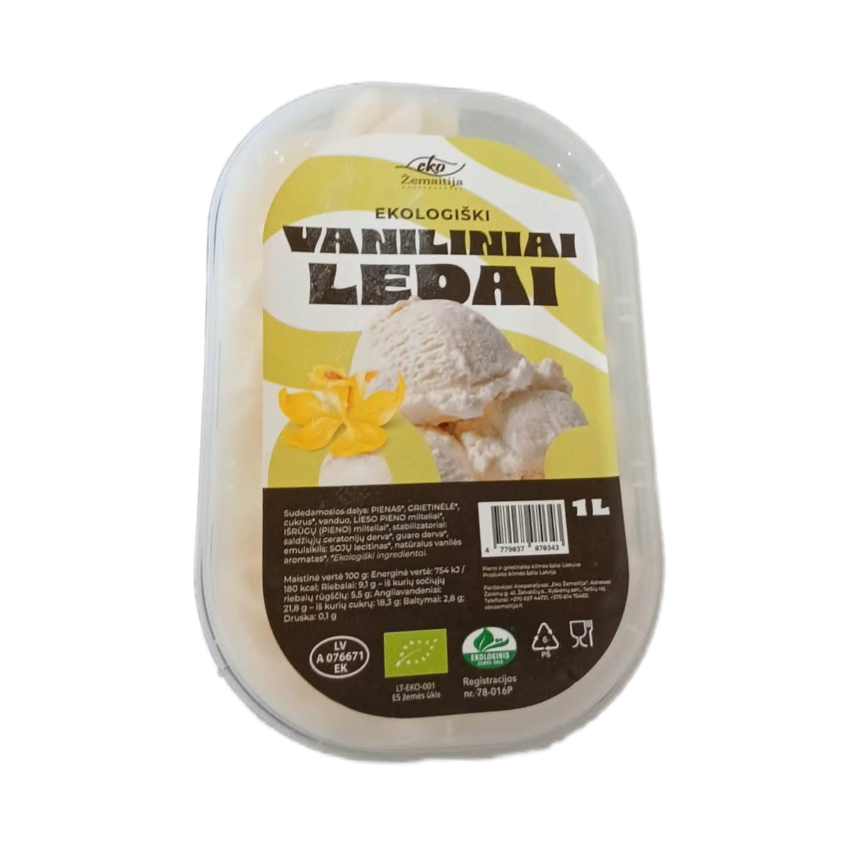 Ekologiški vaniliniai ledai, EKO Žemaitija*