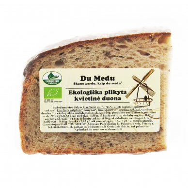 Ekologiška kvietinė duona, Du Medu 550 gr.*