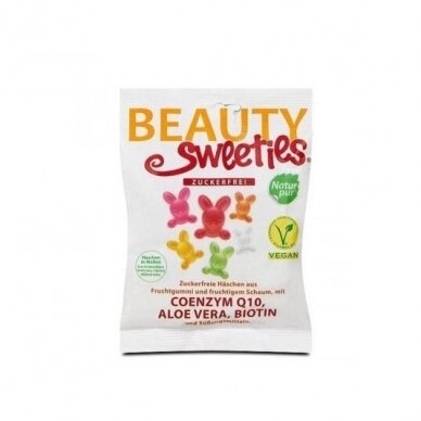Guminukai su maisto papildais „Zuikučiai“ 125g , Beauty Sweeties Guminukai su maisto papildais „Zuikučiai“ 125g , Beauty Sweeties