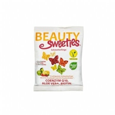 Guminukai su maisto papildais „Drugeliai“ 125g , Beauty Sweeties Guminukai su maisto papildais „Drugeliai“ 125g , Beauty Sweeties