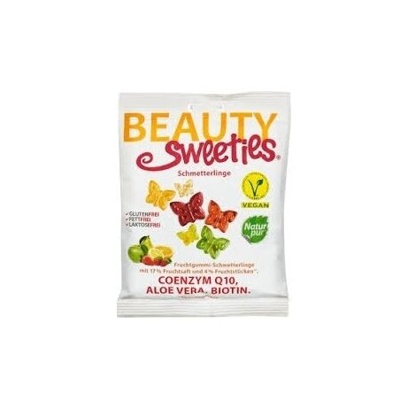 Guminukai su maisto papildais „Drugeliai“ 125g , Beauty Sweeties Guminukai su maisto papildais „Drugeliai“ 125g , Beauty Sweeties