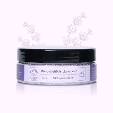 Kūno šveitiklis "Levanda" 200 g, Levandų ūkis Kūno šveitiklis "Levanda" 200 g, Levandų ūkis