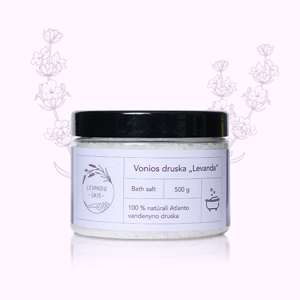 Vonios druska "Levanda" 500 g, Levandų ūkis Vonios druska "Levanda" 500 g, Levandų ūkis