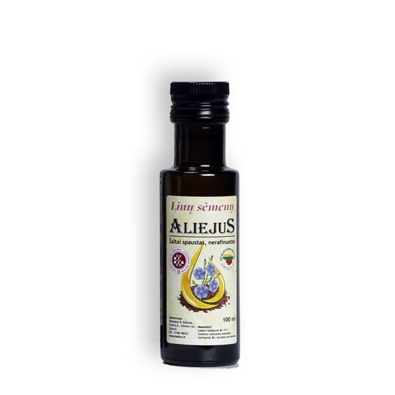 Linų sėmenų aliejus, Katinų ūkis 100 ml.