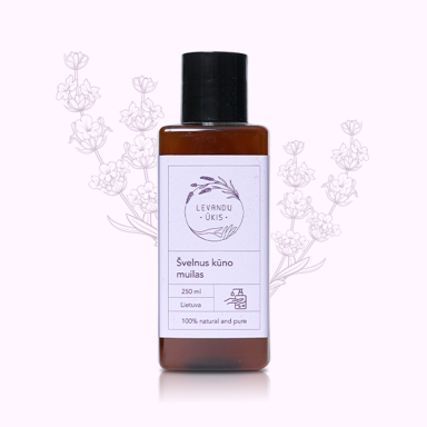 Švelnus kūno muilas levanda (skystas) 250 ml, Levandų ūkis Švelnus kūno muilas levanda (skystas) 250 ml, Levandų ūkis