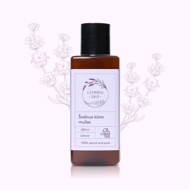Švelnus kūno muilas levanda (skystas) 250 ml, Levandų ūkis Švelnus kūno muilas levanda (skystas) 250 ml, Levandų ūkis