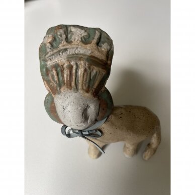 Rankų darbo keramikos dirbinys liūtukas "Leopoldas"