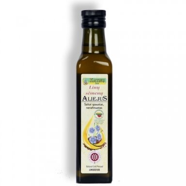 Linų sėmenų aliejus, Katinų ūkis 250 ml.