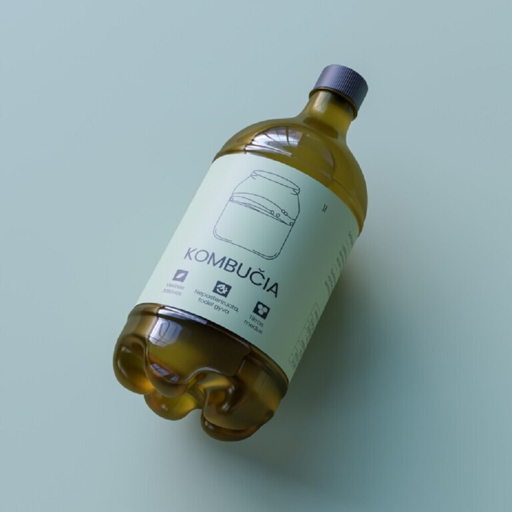 Žaliosios arbatos kombučia, "Geras raugas" 1 l.