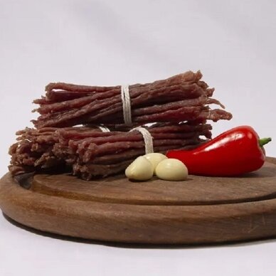 Vytintos dešrelės "Džūkiški siūlai", 64 g "Maisto dėlionė" Vytintos dešrelės "Džūkiški siūlai", 64 g "Maisto dėlionė"