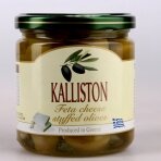 Žaliosios alyvuogės "KALLISTON" su fetos sūriu, 400 ml.